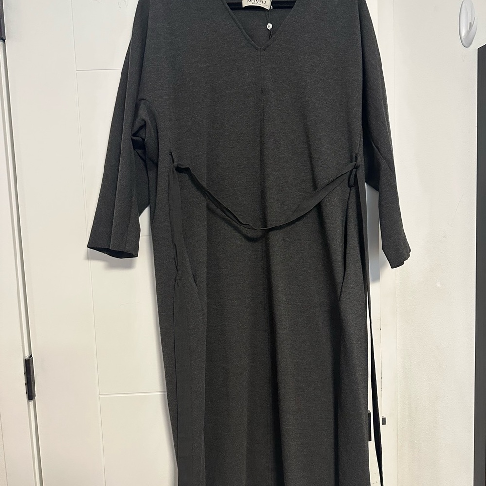 Meimeij Italy Elegant Black Midi Dres - Picture 6 of 6